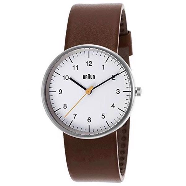 Image of Braun Classic blank rustfri stål quartz Herre ur, model BN0021WHBRG